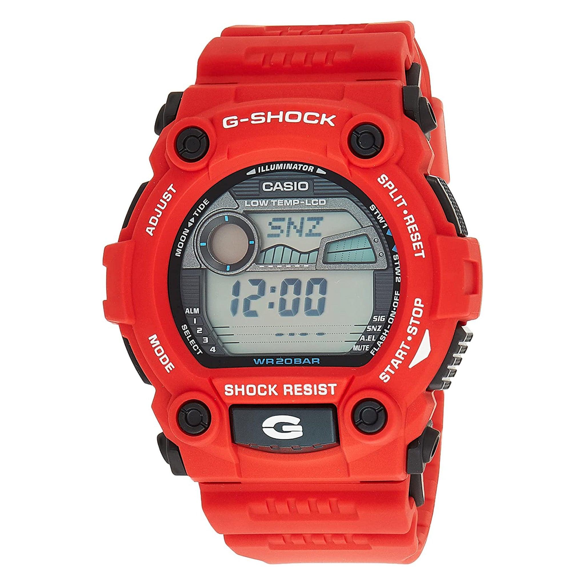 ساعات كاسيو جي شوك رجالية 49 ملم رقمية أحمر Casio G-Shock Men's Red Digital Resin Strap Watch G-7900a-4dr