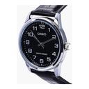 ساعة كاسيو للرجال بمينا اسود وحزام جلدي Casio Men's Black Dial Leather Band Watch Mtp-V001l-1budf - SW1hZ2U6MTgzNjk3OQ==