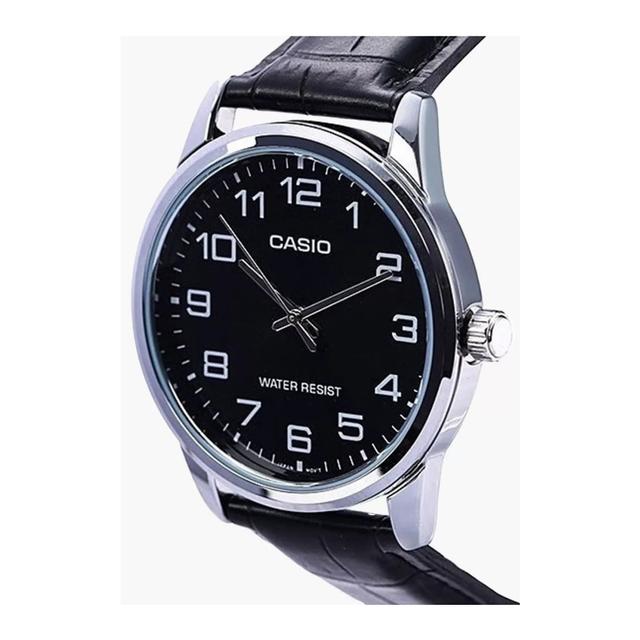Casio Men's Black Dial Leather Band Watch Mtp-V001l-1budf - SW1hZ2U6MTgzNjk3OQ==