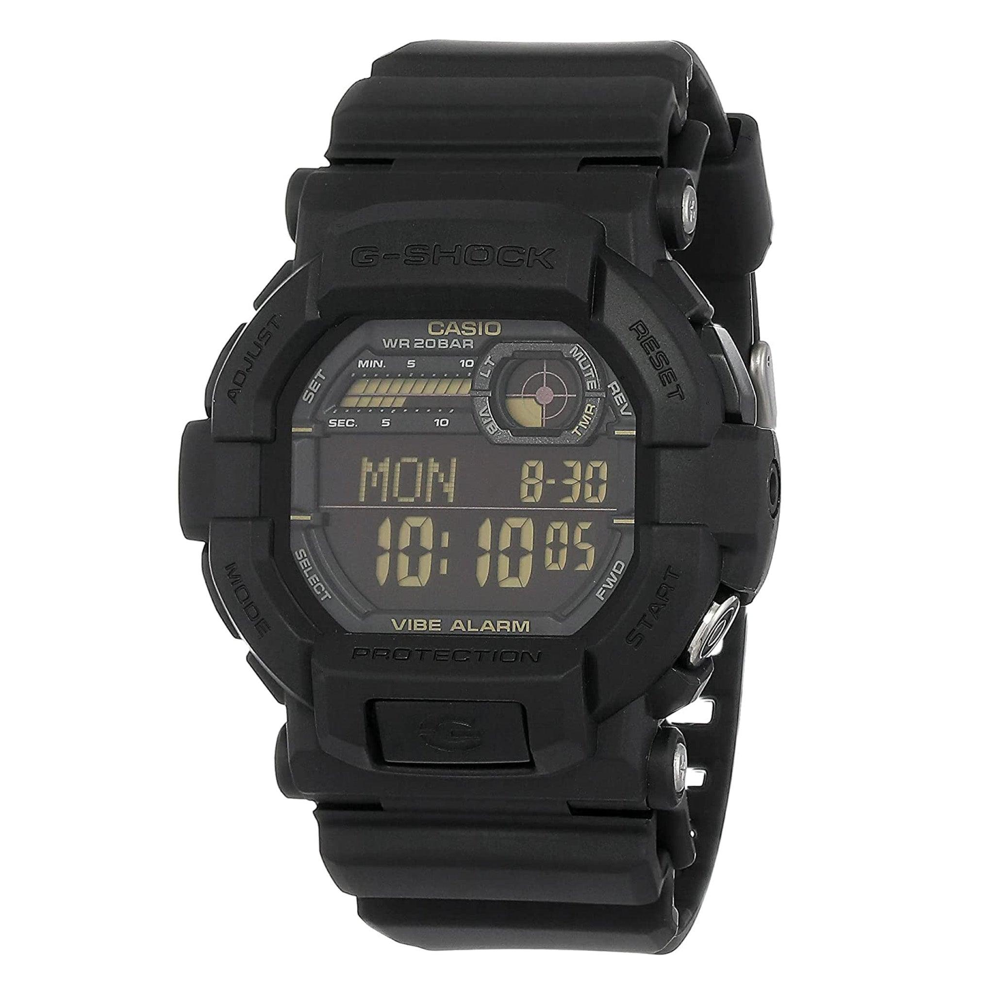 ساعات كاسيو رجالية 5.3 سم رقمية أسود كوارتز Casio Men's Dial Silicone Band Watch - Gd-350-1bdr