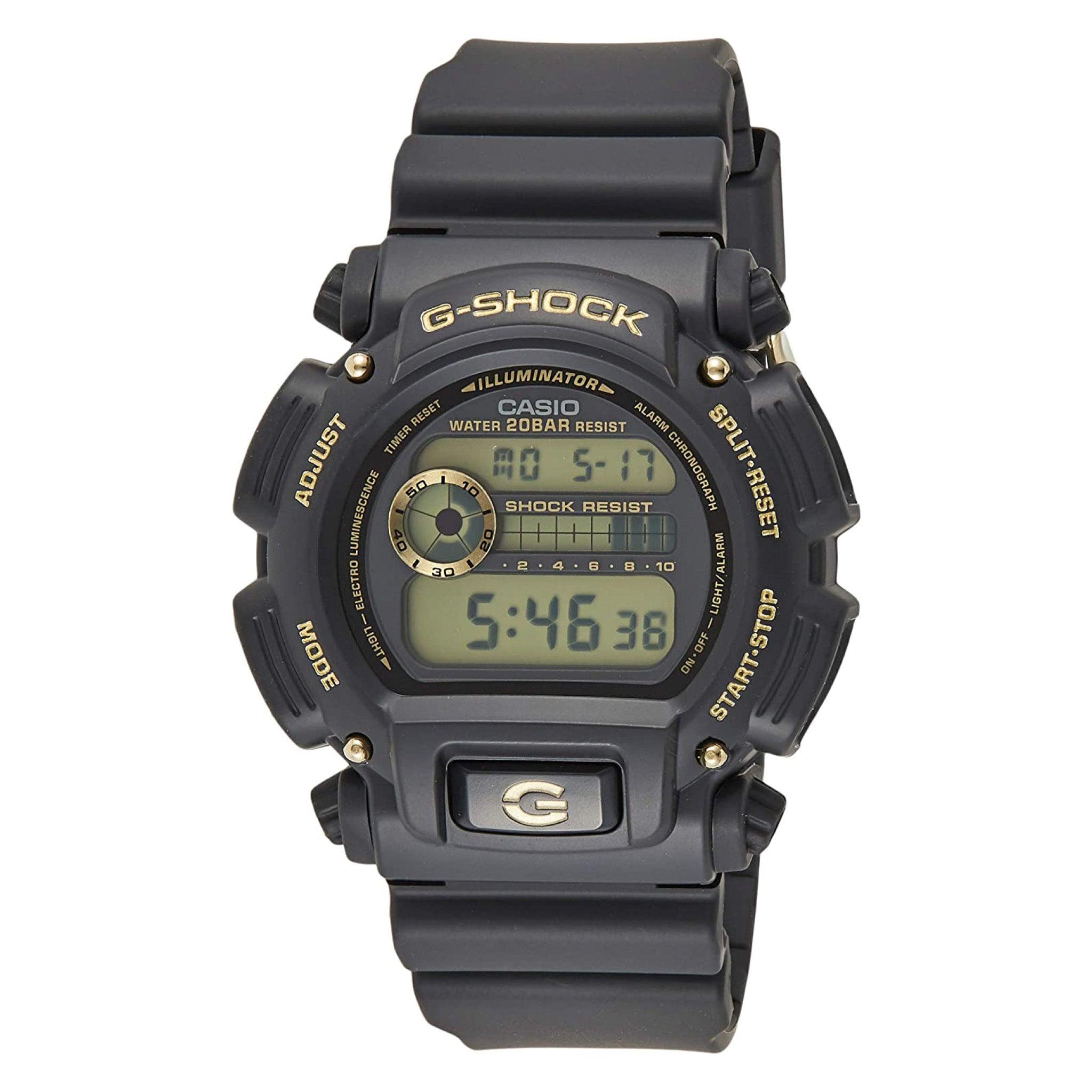 ساعات كاسيو رجالية رياضية 43 ملم رقمية أسود كوارتز Casio Sport Watch For Men Digital Resin - Dw-9052gbx-1a9dr