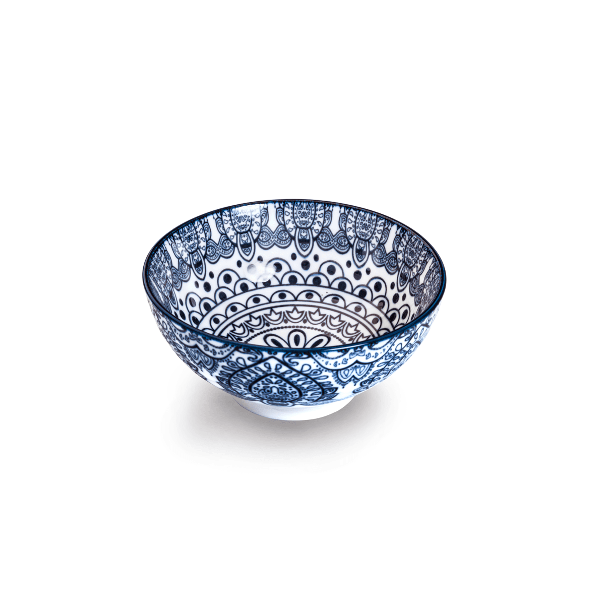 Che Brucia Arabesque Blue Porcelain Bowl 12 cm / 5" Blue Ivory Porcelain