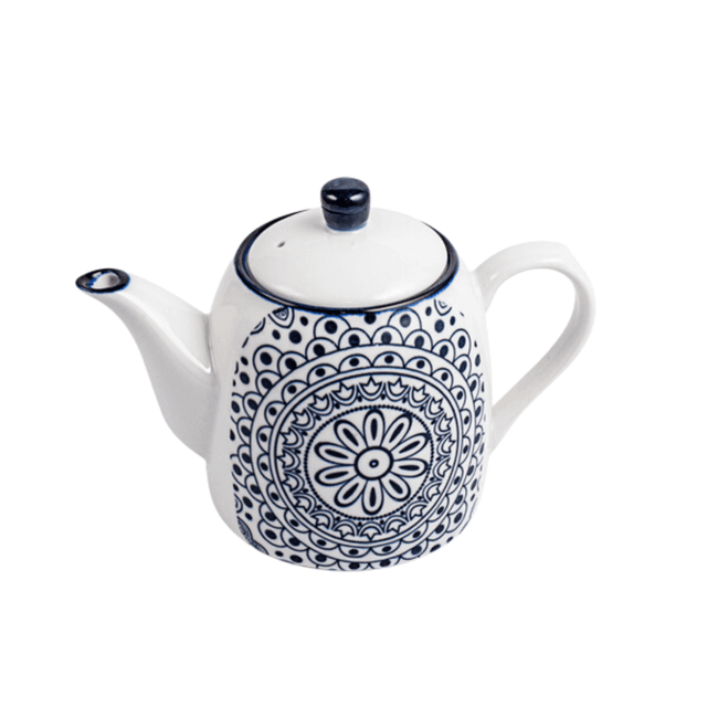 Che Brucia Arabesque Blue Porcelain Porcelain Coffee Pot 700 ml Blue Ivory Porcelain - SW1hZ2U6MTg0NDc3MQ==