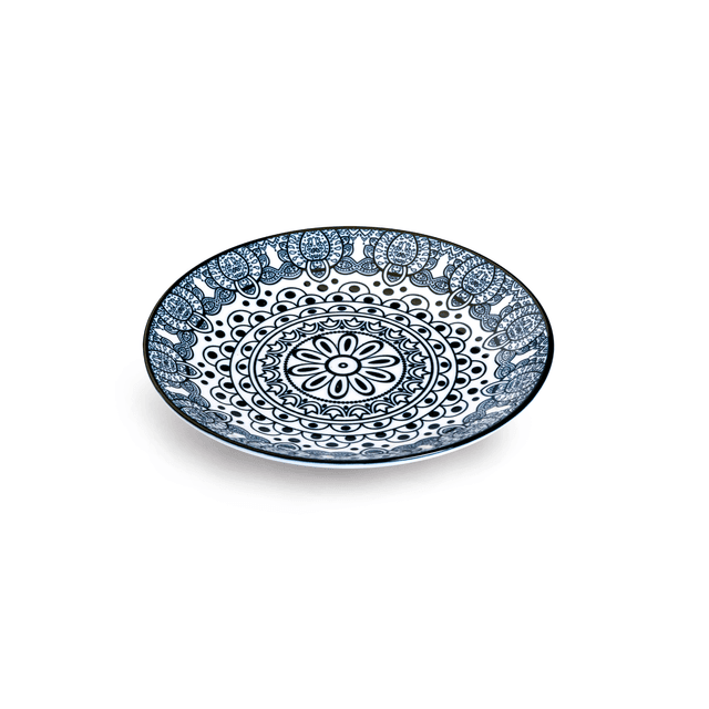 صحن تقديم دائري بورسلان 16.5 سم أزرق شي بروشي Che Brucia Arabesque Soup Plate - SW1hZ2U6MTg0NDU0NQ==