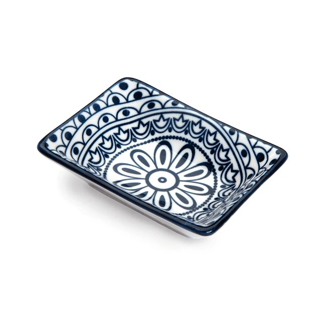 صحن مستطيل صغير 8.5 سم بورسلان أزرق شي بروشي Che Brucia Arabesque Small Rectangular Dish - SW1hZ2U6MTg0NDUyNg==