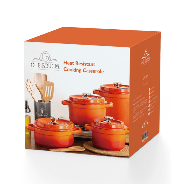 Che Brucia Ceramic Direct Fire 2.5 Liter Casserole Orange Ceramic - SW1hZ2U6MTg0NDQ2Nw==