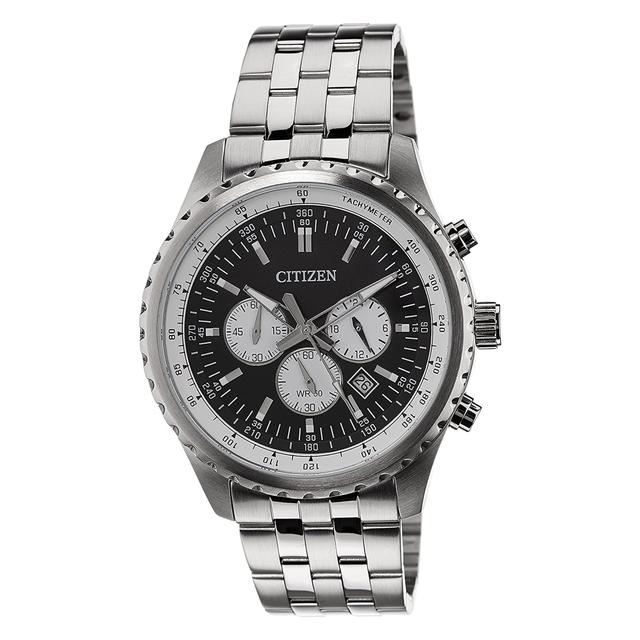 ساعة للرجال ستانلس ستيل فضي سيتزن Citizen Men's Chronograph Silver Stainless-Steel Plated Watch An8060-57e - SW1hZ2U6MTgyNDY1Mw==