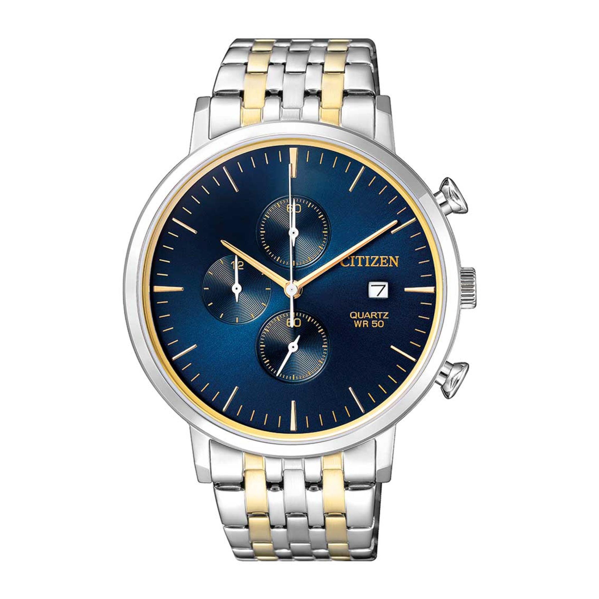 Citizen Men's Quartz Chronograph Stainless Steel With Two-Tone Gold Plating Watch An3614-54l