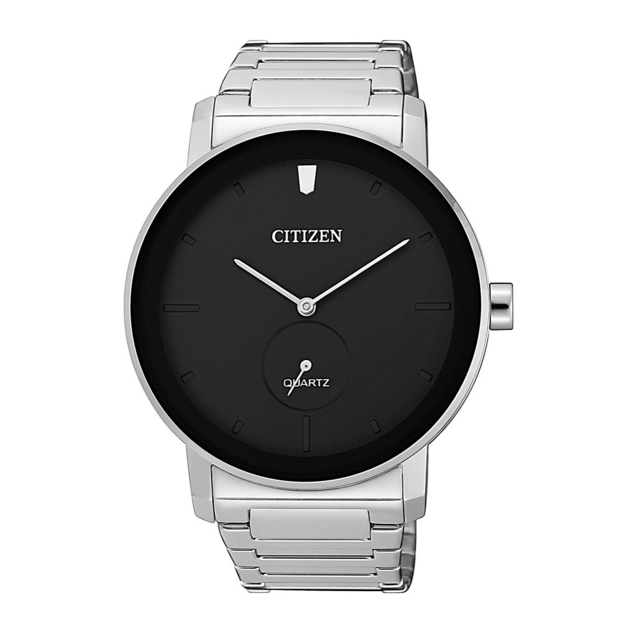 Citizen Mens Quartz Watch, Analog Display And Stainless Steel Strap Be9180-52e