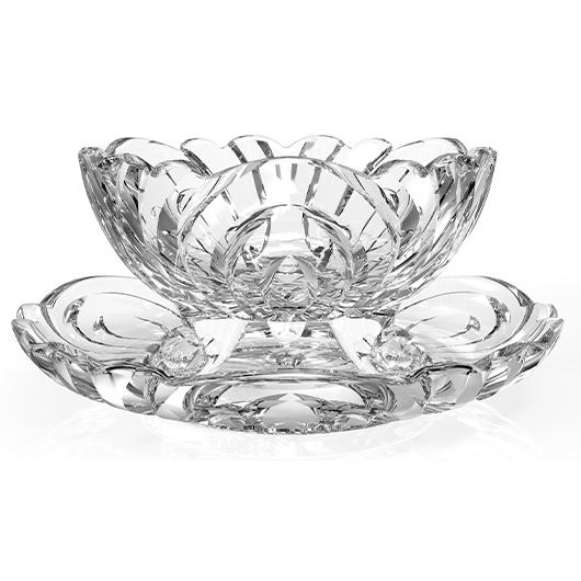 زبدية زجاج للآيس كريم 12 قطعة مع صحون من سيتي جلاس من الزجاج الشفاف 200 مل  City Glass 12 Piece Mars Ice Cream Bowl Transparent Gl