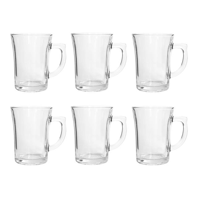 طقم أكواب شاي زجاج شفاف 6 قطع 170 مل من سيتي جلاس  City Glass 6 Piece Atlantic Tea Mug Transparent Glass - SW1hZ2U6MTg0NDk3Nw==