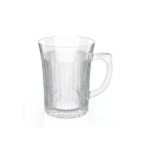 طقم أكواب شاي 6 قطع زجاج شفاف 170 مل من سيتي جلاس  City Glass 6 Piece Baraka Tea Transparent Glass