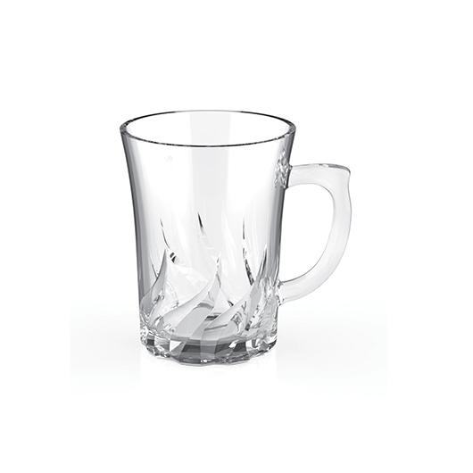 كوب شاي زجاجي شفاف 6 قطع 170 مل من سيتي جلاس  City Glass 6 Piece Costa Tea Mug Transparent Glass