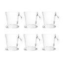 طقم فناجين سيتي جلاس زجاج شفاف 80 مل  City Glass 6 Piece Transparent Glass - SW1hZ2U6MTg0NTA2MA==