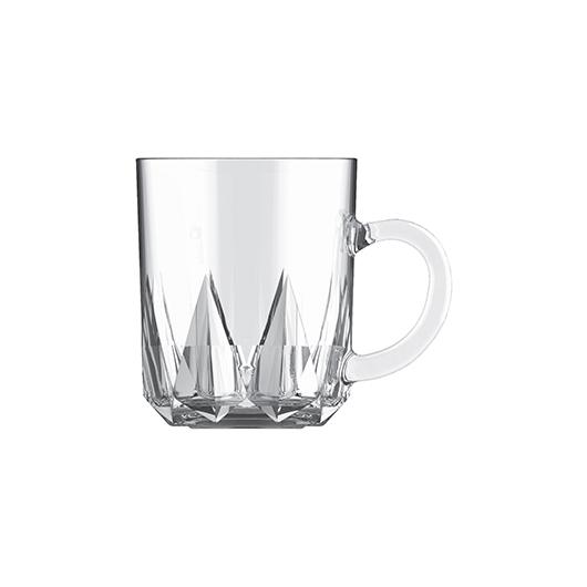 City Glass 6 Piece Monto Mug Coffee 70 ml Transparent Glass