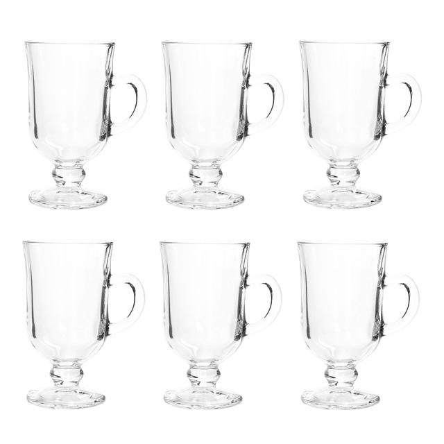 طقم اكواب للقهوة ملكي شفاف مصري City Glass 6 Piece Small Royal Mug Irish Coffee 120 ml - SW1hZ2U6MTg0NTEwMA==