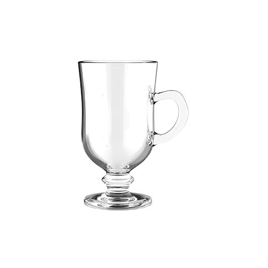 طقم اكواب للقهوة ملكي شفاف مصري City Glass 6 Piece Small Royal Mug Irish Coffee 120 ml