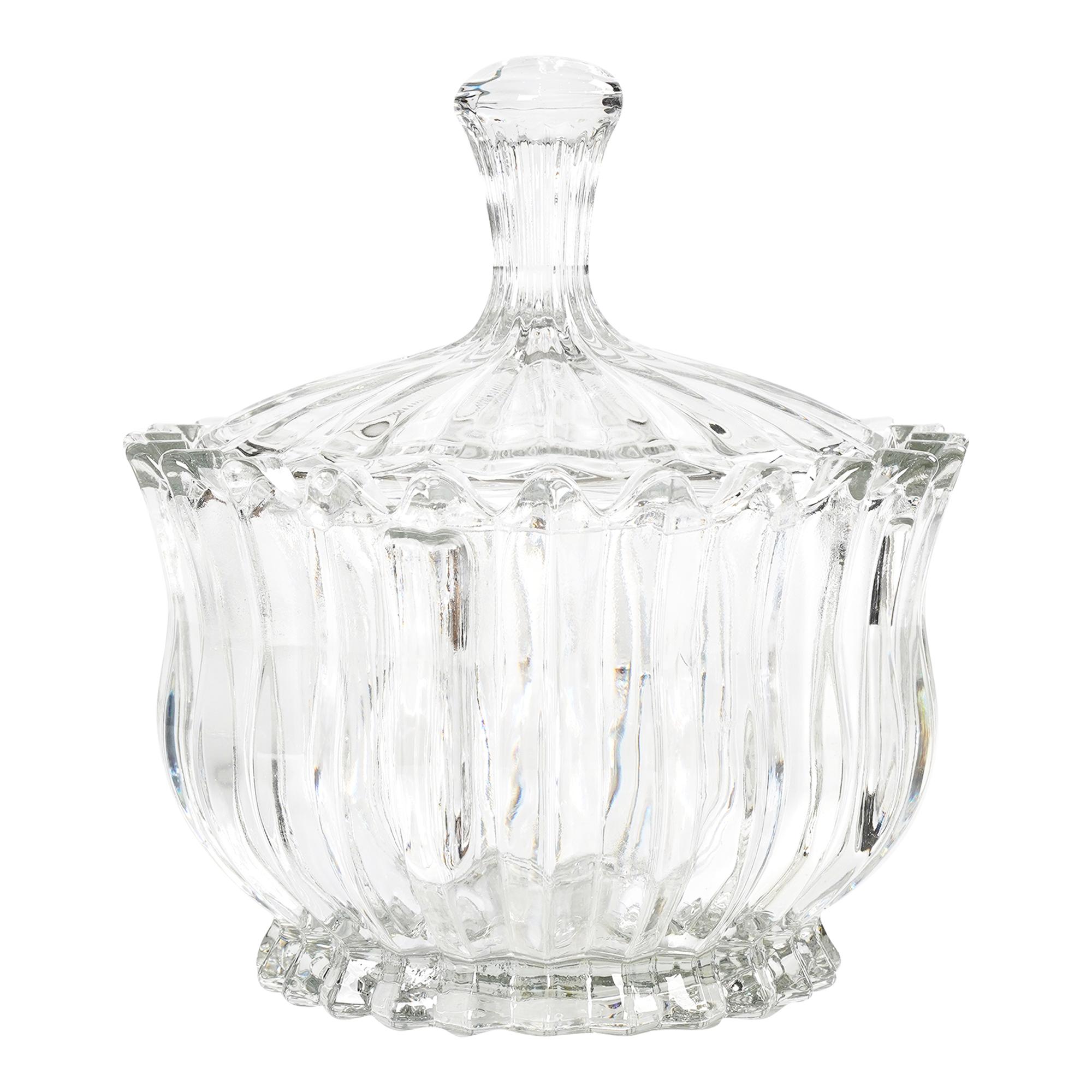 صحن حلا بغطاء زجاج شفاف 900 مل من سيتي جلاس  City Glass Brazilia Candy Bowl Transparent Glass