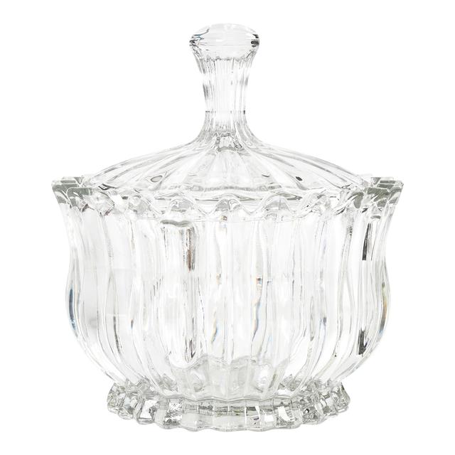 صحن حلا بغطاء زجاج شفاف 900 مل من سيتي جلاس  City Glass Brazilia Candy Bowl Transparent Glass - SW1hZ2U6MTg0NTAwOA==