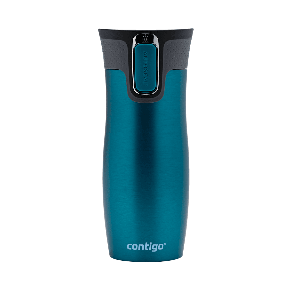 كوب حافظ للحرارة 470 مل ستانلس ستيل تركواز كونتيجو Contigo Biscay Bay Autoseal West Loop Vacuum Insulated Travel Mug