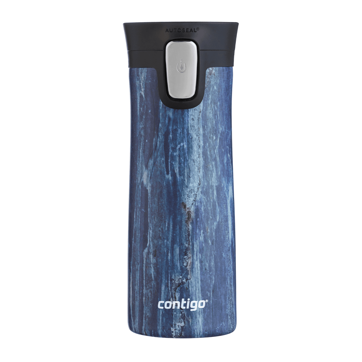 مق حافظ للحرارة للسفر 420 مل ستانلس ستيل أزرق كونتيجو Contigo Blue Slate Autoseal Pinnacle Couture Vacuum Insulated Travel Mug