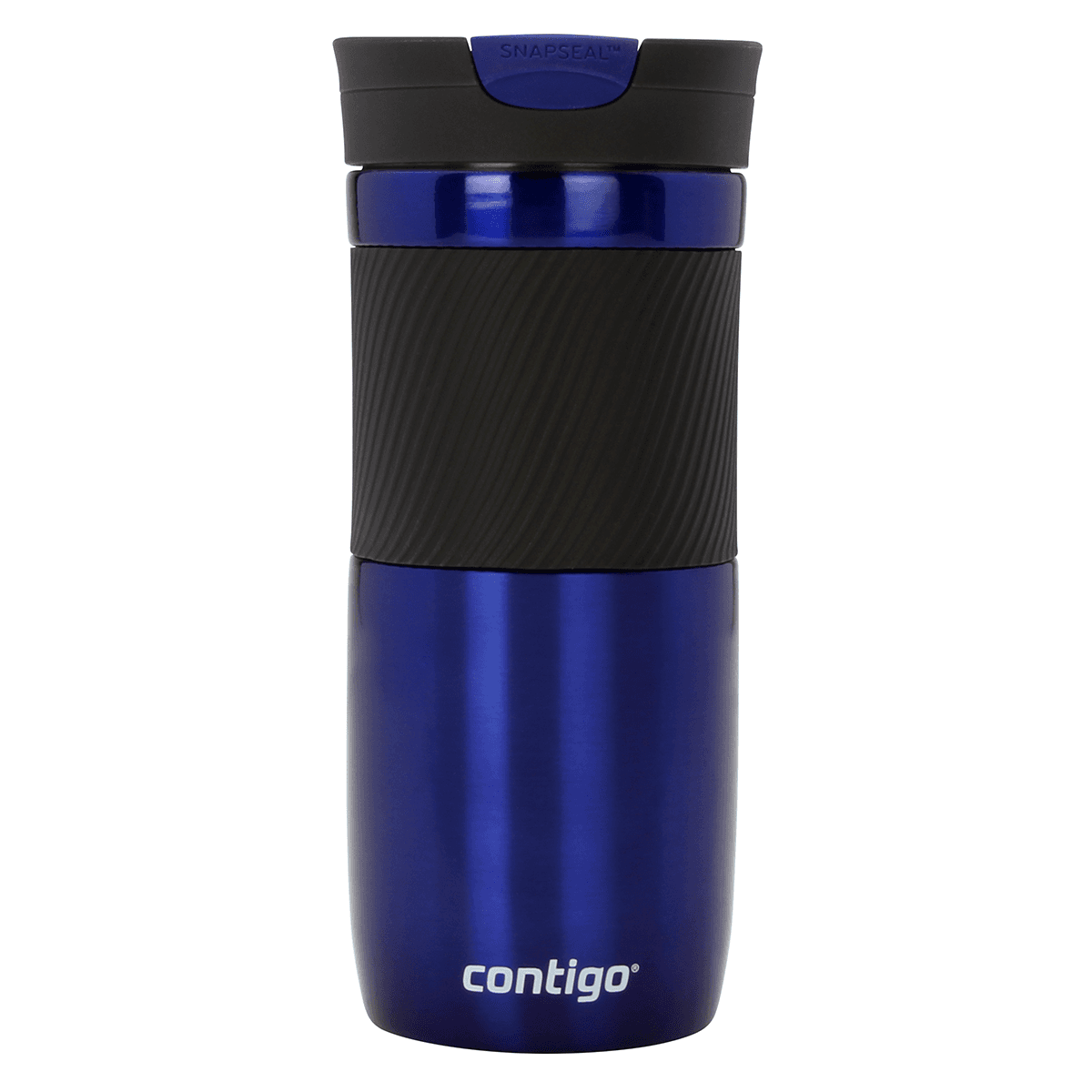 مق حافظ للحرارة للسفر 470 مل ستانلس ستيل أزرق داكن كونتيجو Contigo Deep Blue Snapseal Byron Vacuum Insulated Travel Mug