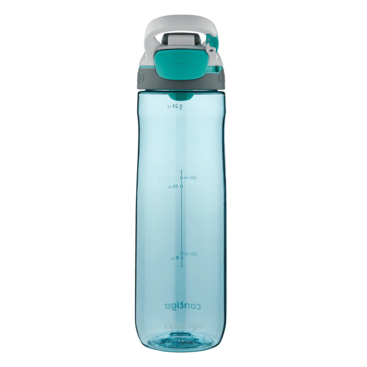 زجاجة ماء كبيرة 720 مل بلاستيك سماوي كونتيجو Contigo Grayed Jade Autoseal Cortland Water Bottle