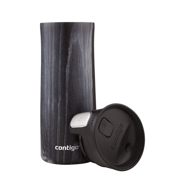 مق حافظ للحرارة للسفر 420 مل ستانلس ستيل خشبي  أسود كونتيجو Contigo Indigo Wood Autoseal Pinnacle Couture Vacuum Insulated Travel Mug - SW1hZ2U6MTg0NTMxNw==