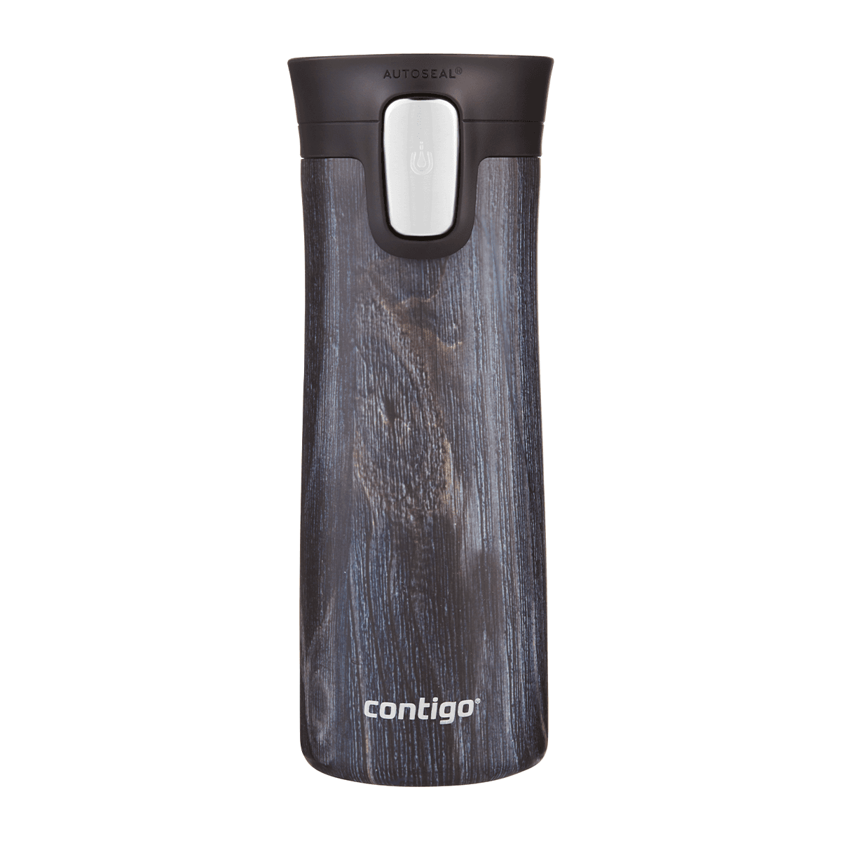 مق حافظ للحرارة للسفر 420 مل ستانلس ستيل خشبي  أسود كونتيجو Contigo Indigo Wood Autoseal Pinnacle Couture Vacuum Insulated Travel Mug
