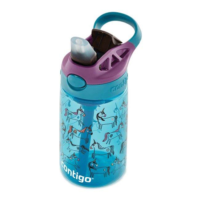 مطارة ماء للاطفال 420 مل بلاستيك أزرق كونتيجو Contigo Juniper Graphic Autospout Kids Easy-Clean Bottle - SW1hZ2U6MTg0NjA2NQ==
