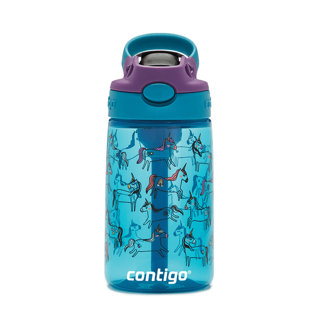 مطارة ماء للاطفال 420 مل بلاستيك أزرق كونتيجو Contigo Juniper Graphic Autospout Kids Easy-Clean Bottle - SW1hZ2U6MTg0NjA2Mw==