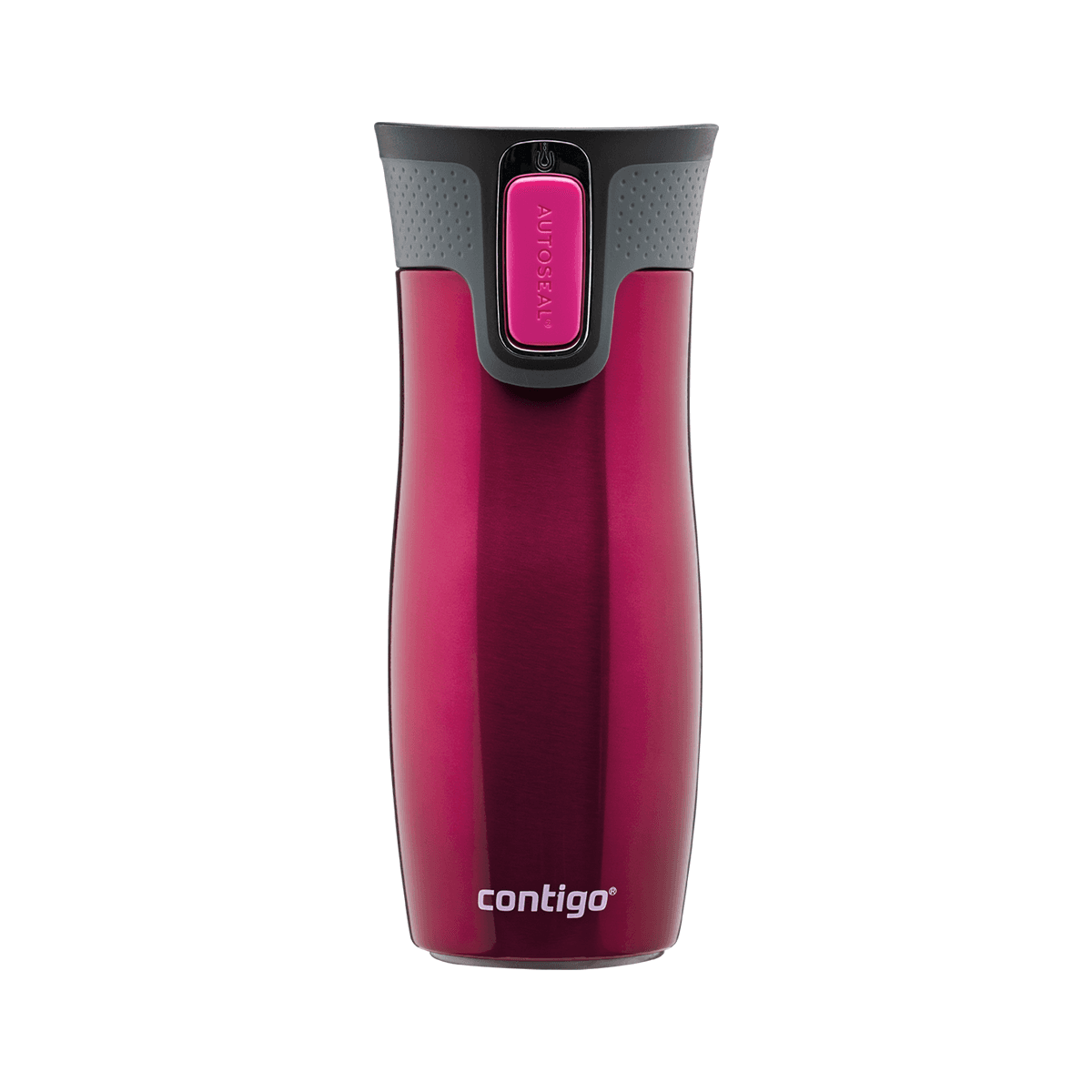 كوب حافظ للحرارة 470 مل ستانلس ستيل توت كونتيجو Contigo Raspberry Autoseal West Loop Vacuum Insulated Travel Mug