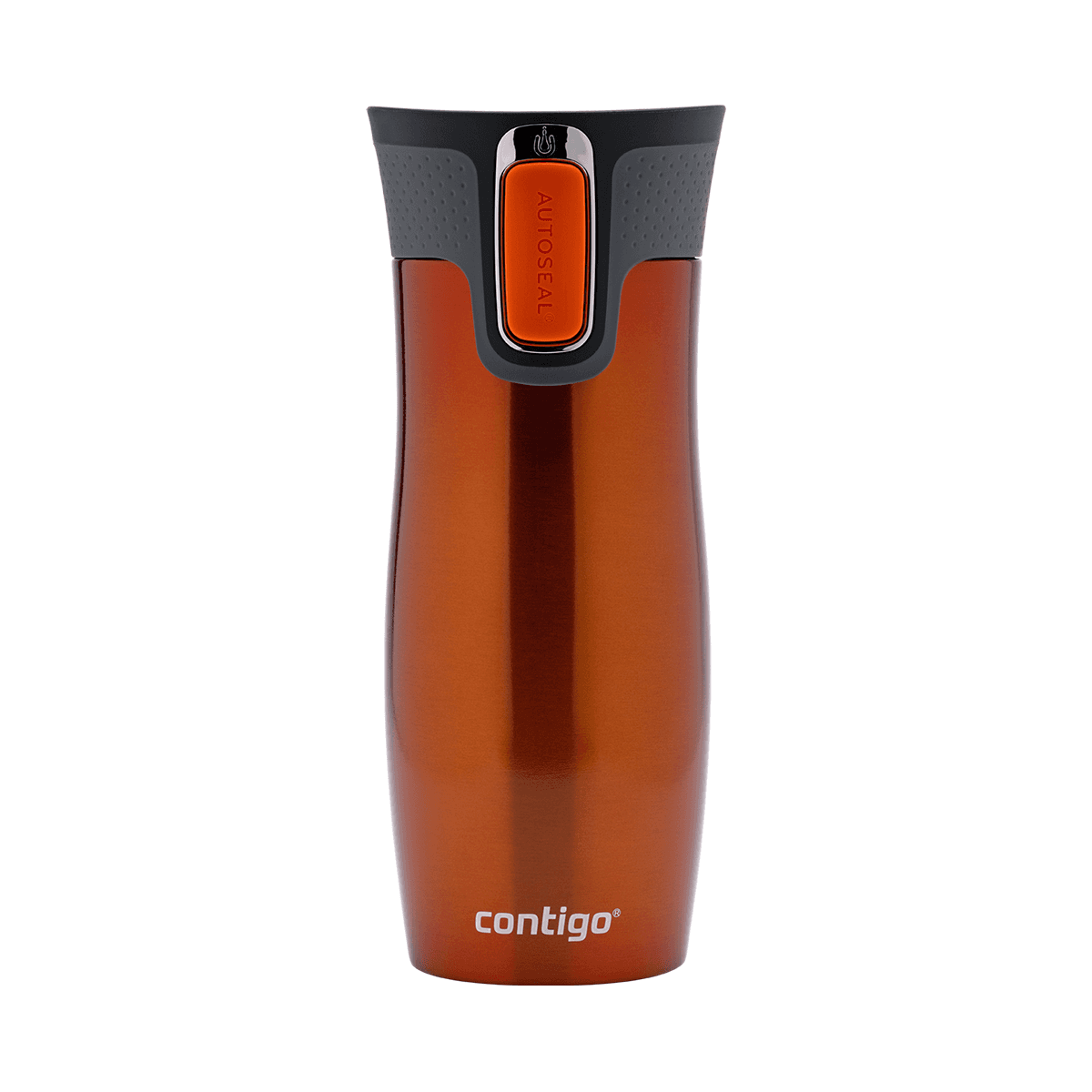 كوب حافظ للحرارة 470 مل ستانلس ستيل برتقالي كونتيجو Contigo Tangerine Autoseal West Loop Vacuum Insulated Travel Mug