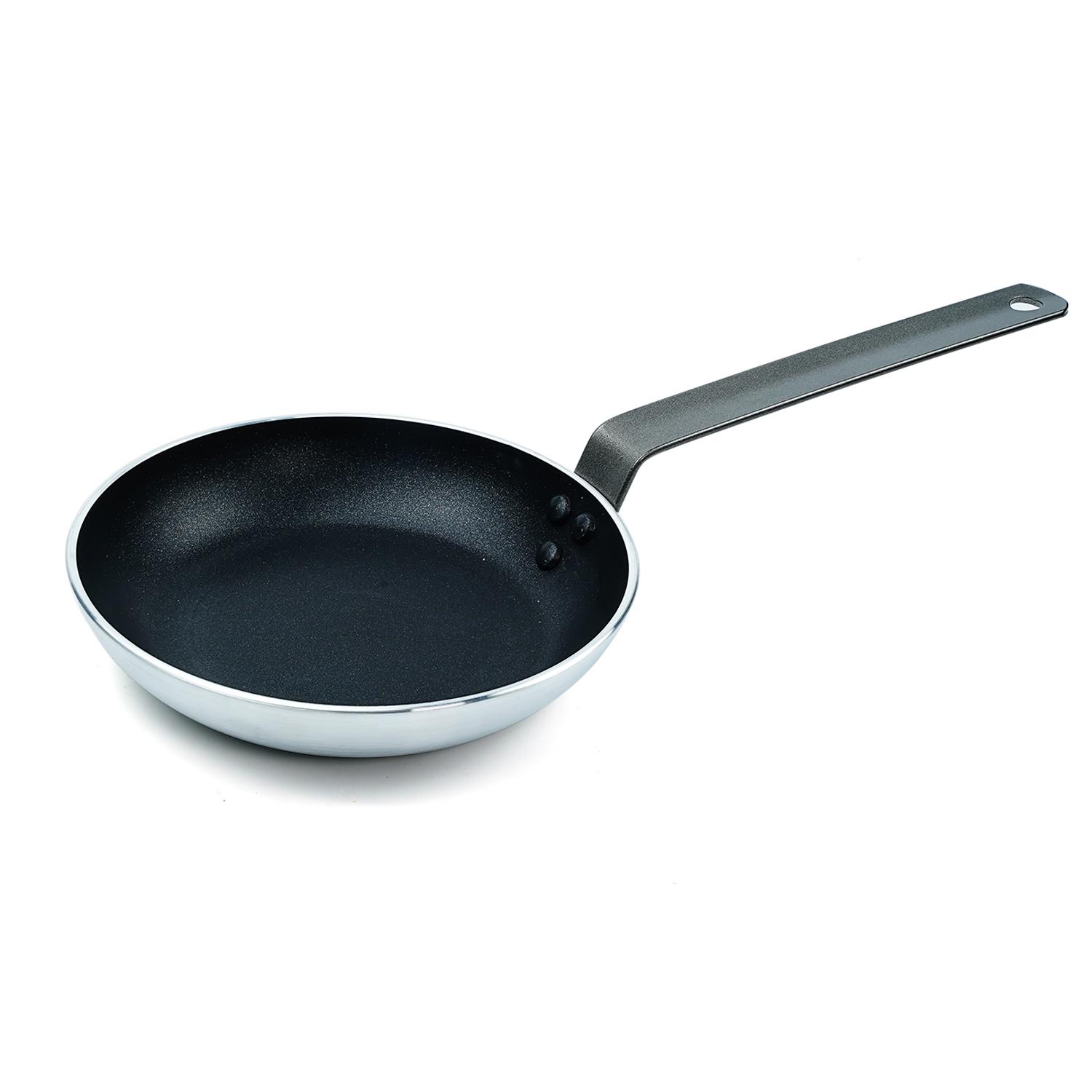 مقلاة دائرية ألمنيوم أسود فضي كوك اند تيست Cook & Taste Aluminium 4 mm Induction Fry Pan 24cm