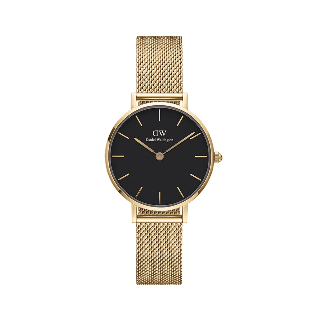 ساعة نسائية ستانلس ستيل دهبي اسود دانيال ولينغتون Daniel Wellington Dw00100349 Petite Evergold Black /Gold Ladies Watch