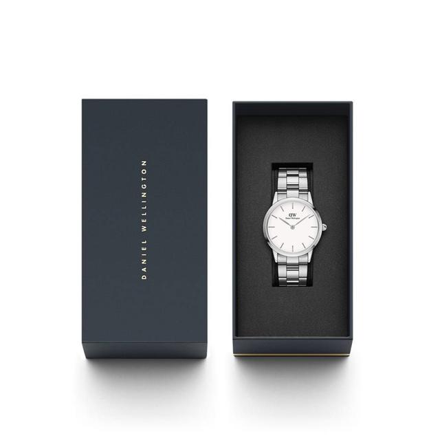 Daniel Wellington Iconic Link 36mm Silver White Dw00100203 - SW1hZ2U6MTgzNDQyOQ==