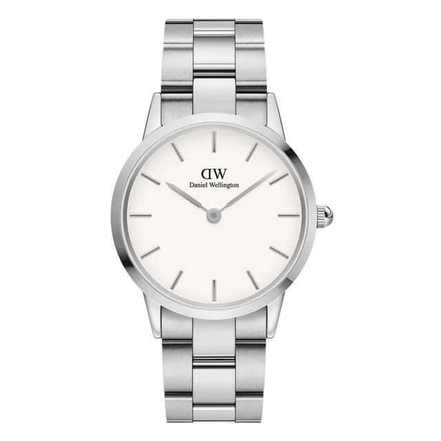 Daniel Wellington Iconic Link 36mm Silver White Dw00100203 - SW1hZ2U6MTgzNDQxOQ==