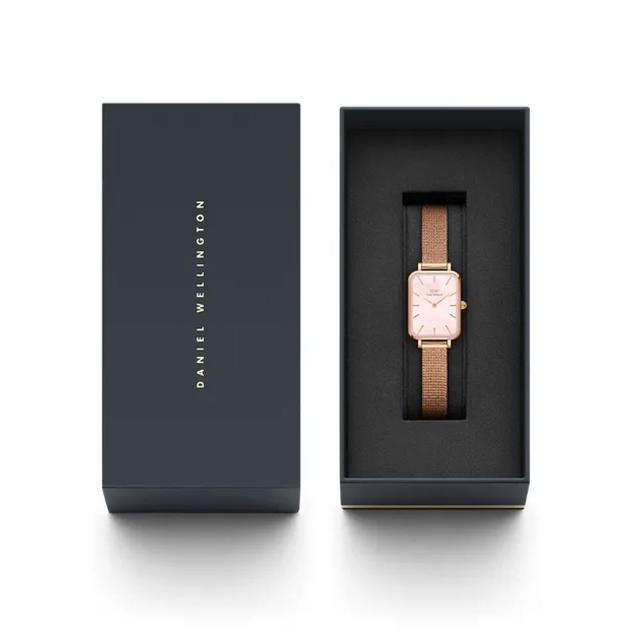 Daniel Wellington Quadro Pressed Melrose Pink Dial Women's Watch - Dw00100510 - SW1hZ2U6MTgxOTYxNw==