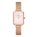 Daniel Wellington Quadro Pressed Melrose Pink Dial Women's Watch - Dw00100510 - SW1hZ2U6MTgxOTYxMQ==