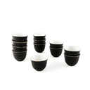 Decopor Porcelain 12 Piece Cawa Cup Set 60 ml Black Porcelain - SW1hZ2U6MTg0NjgxNg==