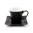 Decopor Porcelain 12 Piece Milk Cup and Saucer Set 150 ml Black Porcelain - SW1hZ2U6MTg0Njg1Nw==