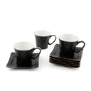 فناجين الشاي بورسلان 12 قطعة سوداء اللون ديكوبور Decopor Porcelain 12 Piece Milk Cup and Saucer Set 150 ml Black Porcelain - SW1hZ2U6MTg0Njg1OQ==