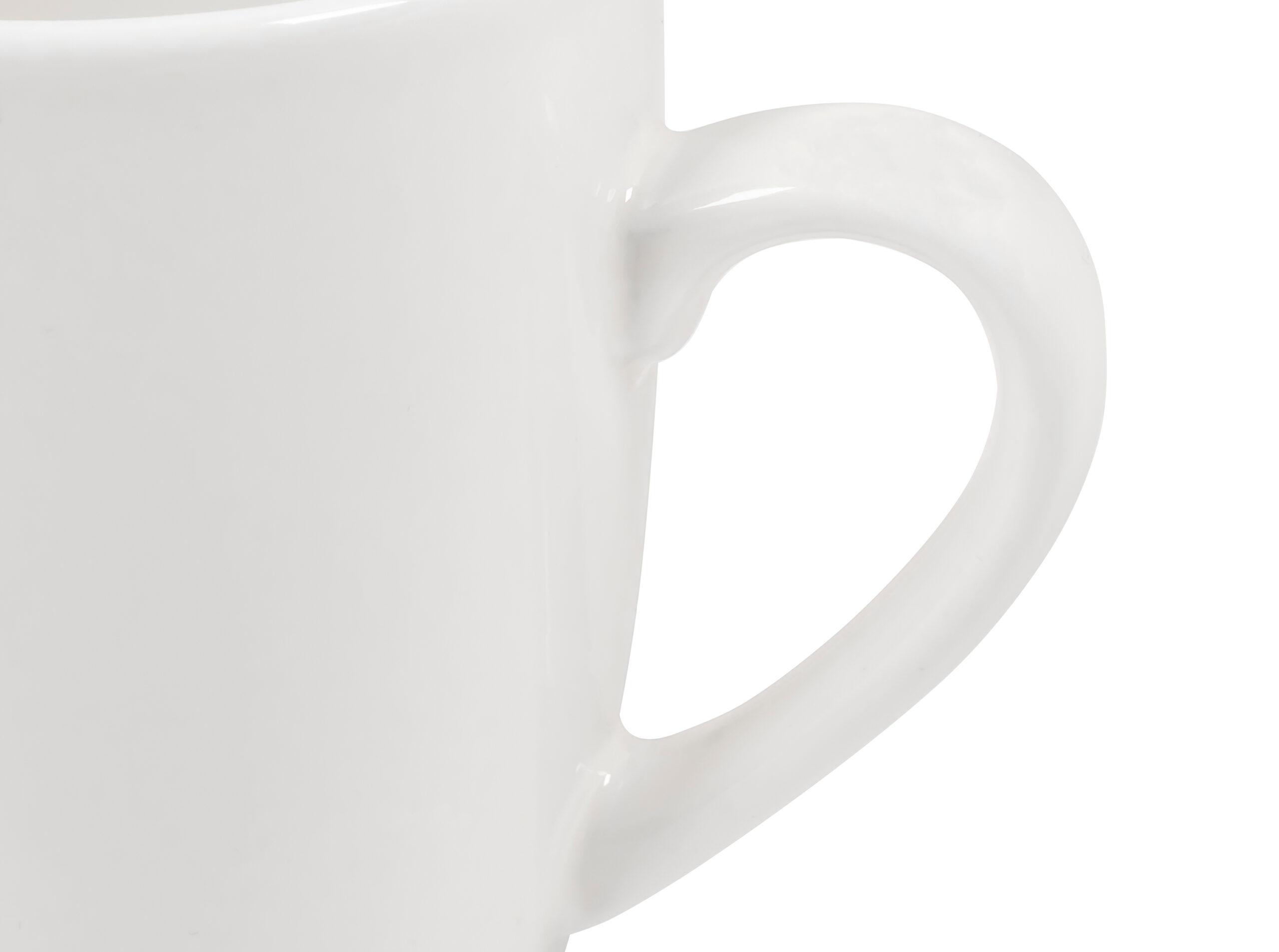 كوب سيراميك أبيض من الخزف الحجري 360 مل ديكوبور Decopor Stoneware White Color Mug 360 ml