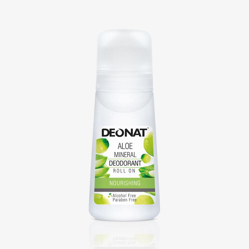 مزيل عرق رول اون بخلاصة الألوفيرا 65 مل ديونات Deonat Aloe Mineral Deodorant Roll-On