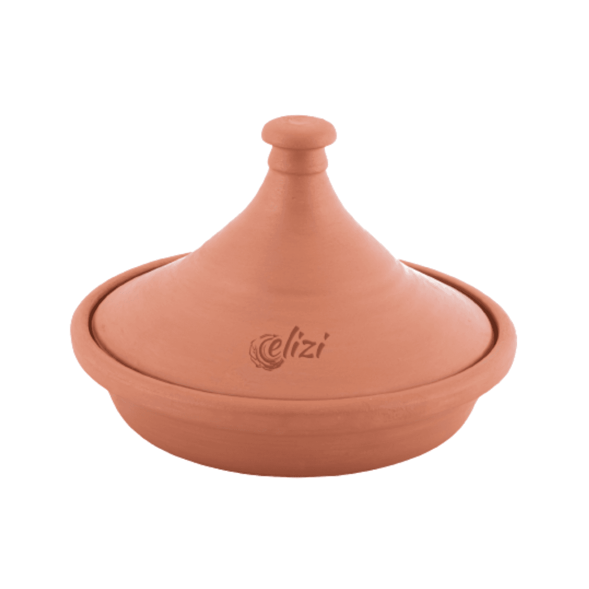 طاجن فخار 26 سم فخار بني صناعة تركيا إلزي Elizi Clay Lined Tajin 26 cm Brown Clay