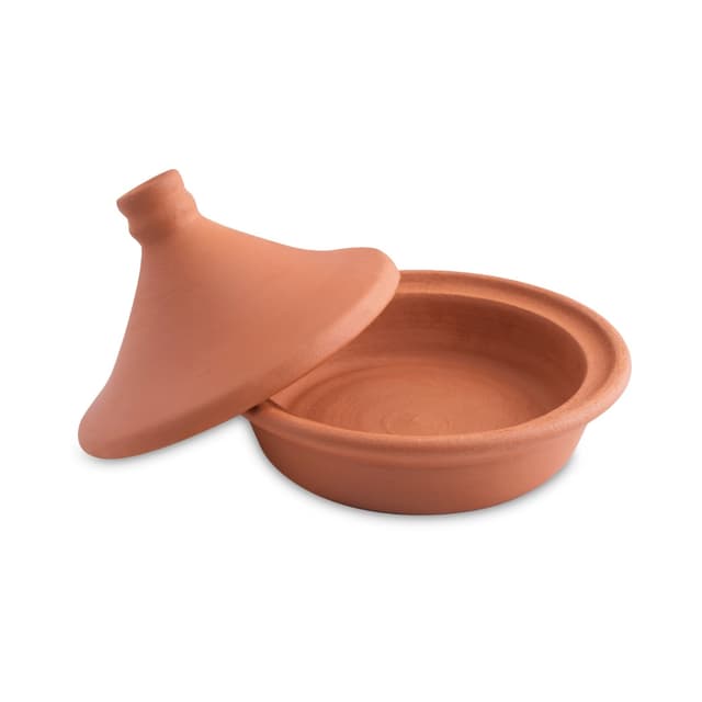 طاجن فخار 29 سم فخار بني صناعة تركيا إلزي Elizi Clay Lined Tajin 29 cm Brown Clay