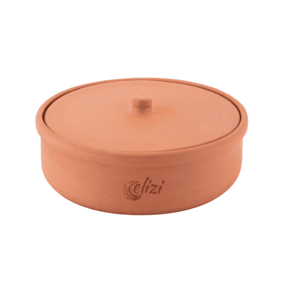 Elizi Clay Tray with Lid 30 cm Brown Clay