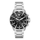 ساعة للرجال ستانلس ستيل فضي اسود امبوريو ارماني Emporio Armani Chronograph Stainless Steel Watch Ar11360 - SW1hZ2U6MTgzNjA0OA==