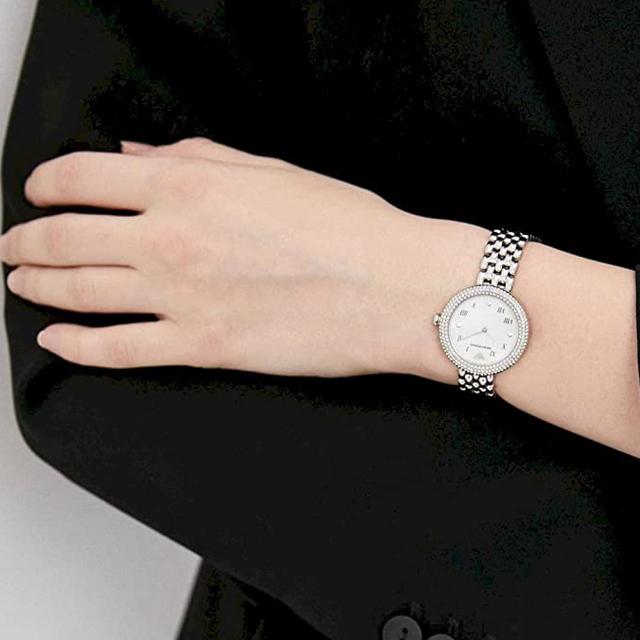 ساعة نسائية ستانلس ستيل فضي امبوريو ارماني Emporio Armani Two-Hand Stainless Steel Watch Ar11354 - SW1hZ2U6MTgzODMyMw==