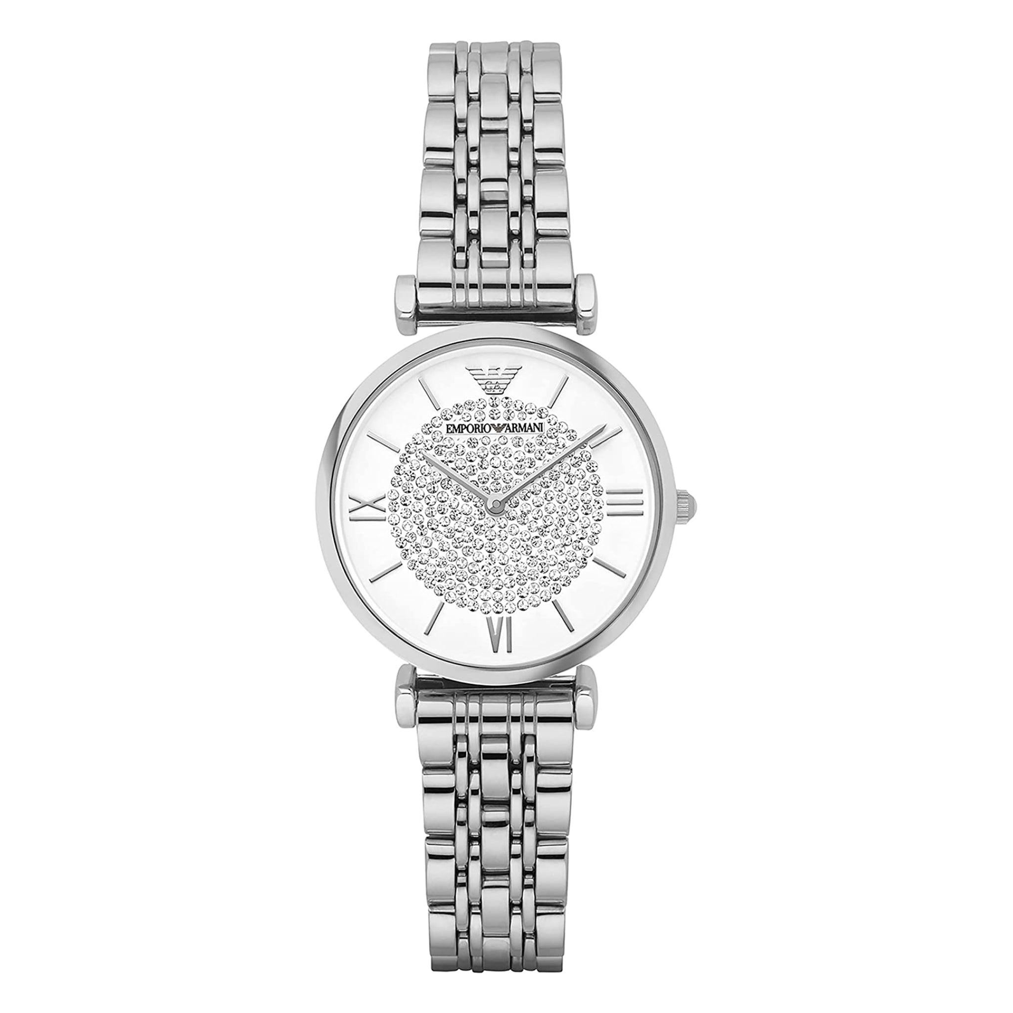 ساعة تسائية ستانلس ستيل فضي امبوريو ارماني Emporio Armani Women's Two-Hand, Stainless Steel Watch, Ar1925